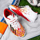 Chaussures de football tangcun pour enfants tf ongles brisés velcro pour garçons et filles élèves de l'école primaire professionnels formation de taille pour enfants de taille spéciale 6199 blanc et rouge brandissant 33 chaussures de sport standard taille