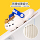 Wangwang team made great contributions to children's hole shoes boys and girls Wangwang team new summer anti-slip home baby children sandals white Aqi 3657 16 inner length 16cm