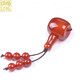 Nawu red agate three-way Tibetan Buddha head accessories Vajra star and moon Bodhi bracelets Buddha beads rosary loose beads accessories diy red agate Buddha head 14mm