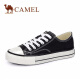 Camel (CAMEL) women's popular classic round toe lace-up flat canvas shoes A93571605 black 37