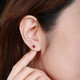 Tingliang 18K gold 0.60 carat pigeon blood red ruby earrings diamond earrings colorful treasure earrings in stock