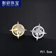 MOYAN men's suit lapel pin six-pointed star brooch trendy personalized badge buckle anti-exposure button shirt collar button in stock silver B04-303