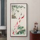Good wood, new Chinese style bamboo sign for peace, entrance hall decorative painting, corridor aisle, ink Chinese painting, bamboo hanging painting, hand-painted E1-bamboo sign for peace-elegant mahogany frame 60*120CM-high-definition giclee SA1