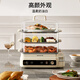 Joyoung electric steamer 24L three-layer large-capacity household multi-functional electric steamer for steaming crabs multi-purpose steamer with fully transparent window stainless steel steaming sheet GZ578 Joyoung Life