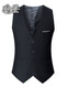 Zuosike Men's Suit Vest Korean Style Slim Vest Autumn Thin Trendy Casual Style Small Vest Men Black Four Buttons XL (110-125Jin [Jin equals 0.5 kg])