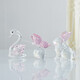 Fanpu Crystal Rabbit Swan Ornament Cute Desktop Small Animal Ornament Cartoon Gifts for Little Girls New Year Birthday Swan