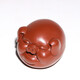 Fuyaji tea pet ornaments Yixing original mineral purple sand handmade piglet tea play handle piece Dahongpao style