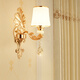 Film and television wall lamp LED European style bedroom bedside lamp living room background decorative wall lamp atmospheric KTV hotel crystal wall lamp X209 single head