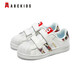 ABC Kinder Kinderschuhe 2025 Frühling neuer Jungenschuhe kleine und mittelgroße Kinderklettklasse Sneakers Weibchenschale weiße Schuhe Weiße Größe 35 Geeignet für ungefähr 21,4 cm lang