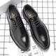 Gonai men's inner height increasing men's shoes, formal leather shoes, men's business casual shoes, genuine leather height increasing shoes, men's British derby shoes, black, height increasing 8cm, genuine cowhide, four seasons 40 (250mm)