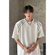 
QGF high street wind high gram heavy shoulder pad trendy brand short-sleeved T-shirt for men and women summer couple loose T-shirt simple half-sleeved top DSA070-CD1049 white XL [recommended 120-135Jin [Jin equals 0.5 kg]]