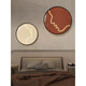 XMSJ Wasabi Style Dekoration Malerei Sinn Schlafzimmer Weichdekoration Hauptschlafzimmer Nachtter Hintergrund Wand Hanging Malerei Abstraktes Kunstraum Wandbild ZSH14666-Twilight-Herz mit dem Außenrahmen Durchmesser 40 cm + Durchmesser 50 cm x kreisförmige Form