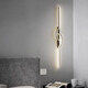 GUYES strip wall lamp minimalist creative strip lamp living room sofa lamp simple modern bedroom Guangdong Zhongshan lamp wall lamp black 60CM-warm light