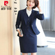 Pierre Cardin suit formal workwear suit for women autumn and winter high-end suit CEO professional slimming street temperament goddess style blue jacket + pants + vest L