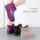 Dongyixuan Kurzrohr Regenstiefel für Frauen Mode-Regenstiefel mit mittlerer Röhre Wasserschuhe plus Samt warme nicht rutschfeste Wasserstiefel für Frauen Gummi Schuhe wasserdichte Schuhe lila 37