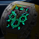
BONEST GATTI German men's hollow fully automatic mechanical watch crystal shell luminous watch Valentine's Day birthday gift for boyfriend BG9920-A3 transparent shell yellow face yellow tape