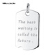 Miss JuJu platinum pendant for men, PT950 platinum, you can look forward to Fang brand fashion personalized pendant for women in the future, women's small version, weighing 3.4-3.6g + delivery silver chain