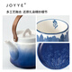 JOYYE tea set complete set for festivals, gifts for relatives, friends and elders dyed rhyme flowers living room home teapot cup companion gift