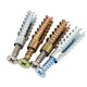 Jinchao sawtooth gecko expansion screws complete set of bolts lightweight brick anti-loosening cement wall hollow brick concrete metal pipe nails M5*30 (blue and white zinc single tube + cross self-tapping) 20 sets
