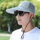 
High-end hat Men's summer baseball hat Outdoor sun hat Large brim fishing hat Mountaineering sun protection baseball cap Large brim (khaki) L size [can be worn to 60]