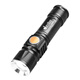 USB direct charging rechargeable small T6 flashlight LED long-range bright dimming mini lamp brightened version T6 black USB flashlight