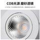 Foshan Lighting (FSL) LED anti-glare ceiling spotlight COB lamp bead angle adjustable background wall exhibition hall lighting 3W neutral light