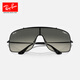 RayBan (RayBan) sunglasses for men and women travel sun protection outdoor sports cycling sunglasses 0RB3897 gifts for Chinese Valentine's Day gifts 002/11 black frame gradient gray lens size 136