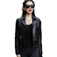 Bo Shilan Haining new spring and autumn genuine leather jacket for women motorcycle sheepskin slim short jacket large size P5197 black L 105-114Jin Jin is equal to 0.5 kg