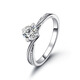 AVHE platinum double certificate cultivated diamond four-claw twisted arm diamond ring. Looking for a wedding gift for the Chinese Valentine's Day platinum for my wife. Platinum diamond ring-1 carat D color cultivated diamond.