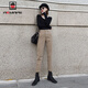 AEMAPE2025 Women's Wear plus Fleece Jeans Femme Spring et automne d'automne Small Bee White High Taon Pantal