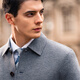 Mr. Cloak Pocket Solid Color Woll Cardigan Spring und Herbst Cow Horn Knopf Herrenjacke Strick Bt12353 Break Code Clearance Blume grau 4xl (195)