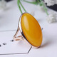 Kuang Yi Baltic Amber Ring Chicken Butter Yellow Honey Wax Ring Men and Women Blood Amber Inlaid Ring Flower Amber Hand Decoration Gift Blood Amber