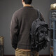 Lexinchao winter trendy brand retro V-neck cardigan sweater men loose large size American heavy casual knitted sweater jacket dark brown M[100-130Jin[Jin equals 0.5 kg]]