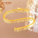Zhongxin Schmuck Gold Doppel Wasser Wellenarmband Twist Armband Fuß Gold 999.9 Dünnes Armband Gold Schmuck Geschenk für Freundin am Geburtstag 5.91g