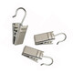 Jinguluo KCAA-596 Curtain Clip Hook Windproof Clip Curtain Accessories Strong Clip Shower Curtain Clip Thickened Clothes Clip Silver White 20 PCs