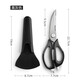 Newair kitchen scissors, powerful household chicken bone scissors, stainless steel multi-functional bone shears, kitchen scissors for food, fish and barbecue, black and gray multi-functional kitchen scissors + magnetic suction cover