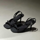 Minsheng High Talons sandales ouverts ouverts à talon mince de poisson bouche trébuchement CEINDE SUMER NOUVELLES chaussures simples simples noir 5cm [38]