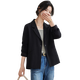 Elle aime les vestes courtes, les blazers décontractés, les tenues de travail, le tempérament, les petits costumes, les hauts courts noirs, T143U6001