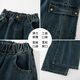 
McTicco boys' spring and autumn straight jeans 2024 new big children's spring and autumn pants children's work trousers spring suit 13077 blue [spring and autumn style] 120cm