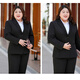 Haoyao professional suit suit women's jacket women's formal wear women's spring and autumn plus plus fat mm suit interview temperament workwear black suit 5XL size (weight 150-160)