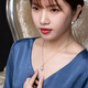 Nanxi 18K gold Nanyang Australian white pearl pendant single attachment noble white seawater pearl necklace women's jewelry white 18K gold 11-12mm+18K gold chain