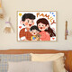 Cartoon Family Porträt digitales Ölgemälde DIY Füllung Farbe Acrylölmalerei handgemalbte dekorative Gemälde von drei oder vier Brüdern