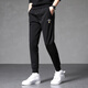 LEXC Light Luxury High-High Grain Sports Sports Pants Summer Spring Autumn Winter New Borded Gold Fashion Pants Loose Plus Velvet Black 3291 más Velvet M Recomendado 90-100 Jin [Jin equivale a 0.5 kg]