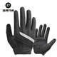 ROCKBROS Cycling Gloves Full Finger Half Finger Cycling Road Bike Gloves Long Finger Men and Women Spring, Summer and Autumn Touch Screen Long Finger Touch Screen SBR Palm Pad Shock Absorbing Anti-Slip XL