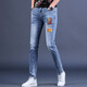 Diotu Autumn New Men's Jeans Light Luxury Brand Trendy Brand Pantalon Slim Ajustement Slim Pantalon Fashion Pantalon Men de mode Pantalon FRENDY Youth Tendy Heavy and Fasha