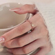 Limited time benefit tourmaline beaded elastic adjustable ring copper coin broken silver beads index finger ring color 5g copper coin tourmaline ring
