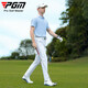 
PGM golf clothing men's short-sleeved summer sports t-shirt breathable holes moisture absorption lapel polo shirt color combination YF679-light blue M