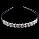 Meng Junchen bridal tiara hair accessories diamond-encrusted imitation pearl headband Korean style fashionable and elegant rhinestone double-layer hairpin headband style 6 pearl silver