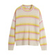 
LILY [same style in the mall] Spring new women's clothing fashionable and playful striped loose soft sweater for women 902 light orange S
