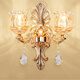 Film and television wall lights LED European style bedroom bedside lights Living room background decoration wall lights Atmospheric KTV hotel crystal wall lights X698 double heads